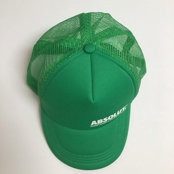 Absolut Vodka Mesh Hat Snapback Vintage Green Adjusts Unisex Foam Cap Trucker - Picture 10 of 10